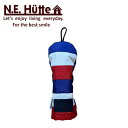 【N.E.Hutte/エヌイー ヒュッテ】ユーティリティー ヘッドカバー 日本製トリコロール