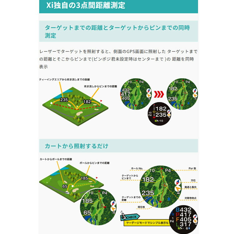【ASAHIGOLF/朝日ゴルフ】Xi ハイブリッド GPSゴルフナビ レーザー距離計EV-490【s...