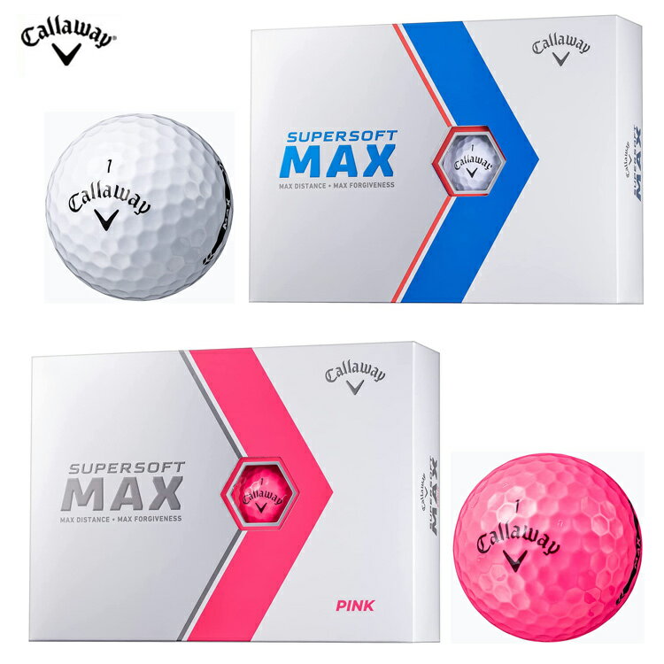 【callaway/キャロウェイ】2023モデル SUPERSOFT MAXホワイト ピンク1ダース(12個入り）