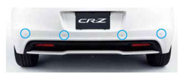 『CR-Z』 純正 ZF2 リアコーナーセンサー／バックソナー（4センサー） 本体のみ ※取付けアタッチメントは別売 パーツ ホンダ純正部品 危険通知 接触防止 障害物 オプション アクセサリー 用品