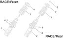 TRD レース用車高調整式の必要部品 スペーサー ＊図No.8 [ 40846-SP002] カローラ レビンFX AE101 適合 AE101 (必要個数 2個)『メール便可能』