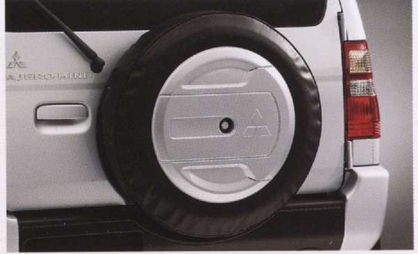 『パジェロミニ』 純正 H58A H53A タイヤカバー（ドーナツ） パーツ 三菱純正部品 自動車 劣化防止 背面タイヤ PAJERO オプション アクセサリー 用品