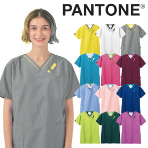 【先着50名限定7%OFFクーポン配布中】スクラブ 白衣 医療用 おしゃれ フォーク PANTONE 医療用 バイカラー ツートーン 7042SC | ユニフォーム 半袖 レディース 大きいサイズ 医師 ナース服 おしゃれ 手術着 制服 施術 介護 パントン FOLK