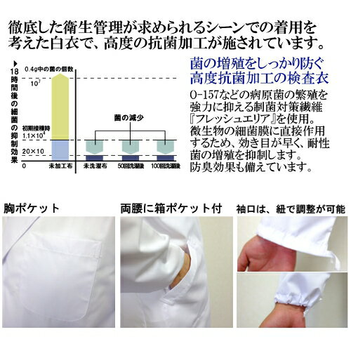 白衣 女性 実験用白衣 2枚セット MR-12...の紹介画像3