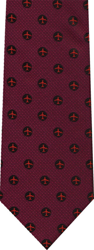 ネクタイ 飛行機 ムーンフライト 赤系 プレゼント ギフト 贈り物