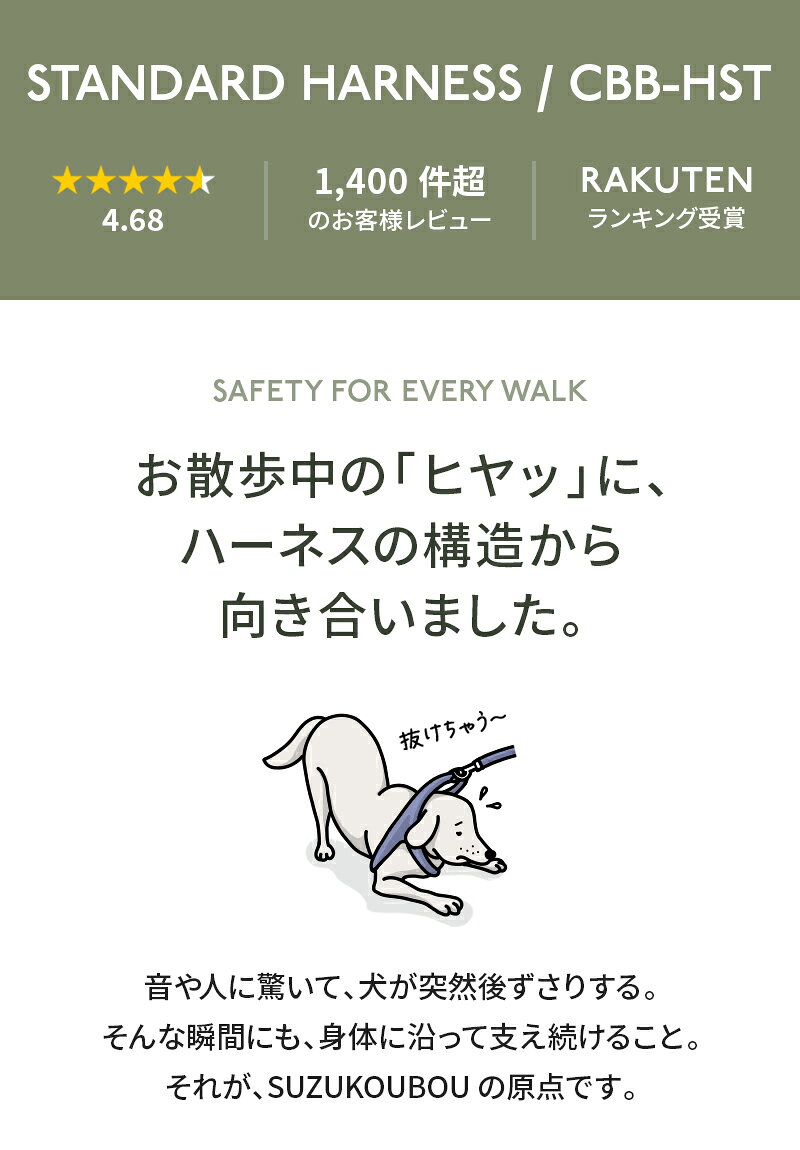 抜けない＆脱げない 犬 ハーネス 胸パッド付き｜優しくフィットして迷子防止も 名