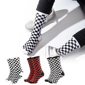 チェッカー柄 スケーター ソックス　フリーサイズソックス 靴下 くつした くつ下 韓国 ソックス SOCKS スケート おしゃれ靴下 メンズ靴下 メンズソックス メンズ レディース ユニセックス 男女兼用 おしゃれ かわいい 可愛い 海外 ブランド 派手 個性的 sale