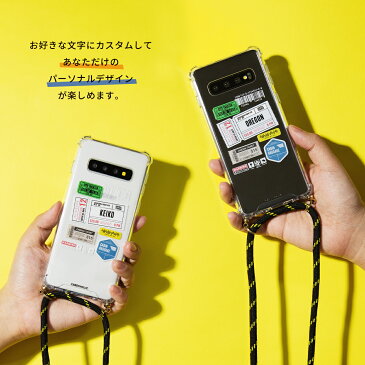 Galaxy a51 s10 s20 s21 ケース スマホケース 韓国 casepholic 肩掛け 斜めがけ ショルダー クロスボディ 耐衝撃 カバー かわいい おしゃれ チケット 名入れ 名前 チケットデザイン オリジナル チケットミックス柄 クロスボディケース