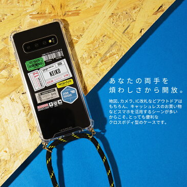 Galaxy a51 s10 s20 s21 ケース スマホケース 韓国 casepholic 肩掛け 斜めがけ ショルダー クロスボディ 耐衝撃 カバー かわいい おしゃれ チケット 名入れ 名前 チケットデザイン オリジナル チケットミックス柄 クロスボディケース