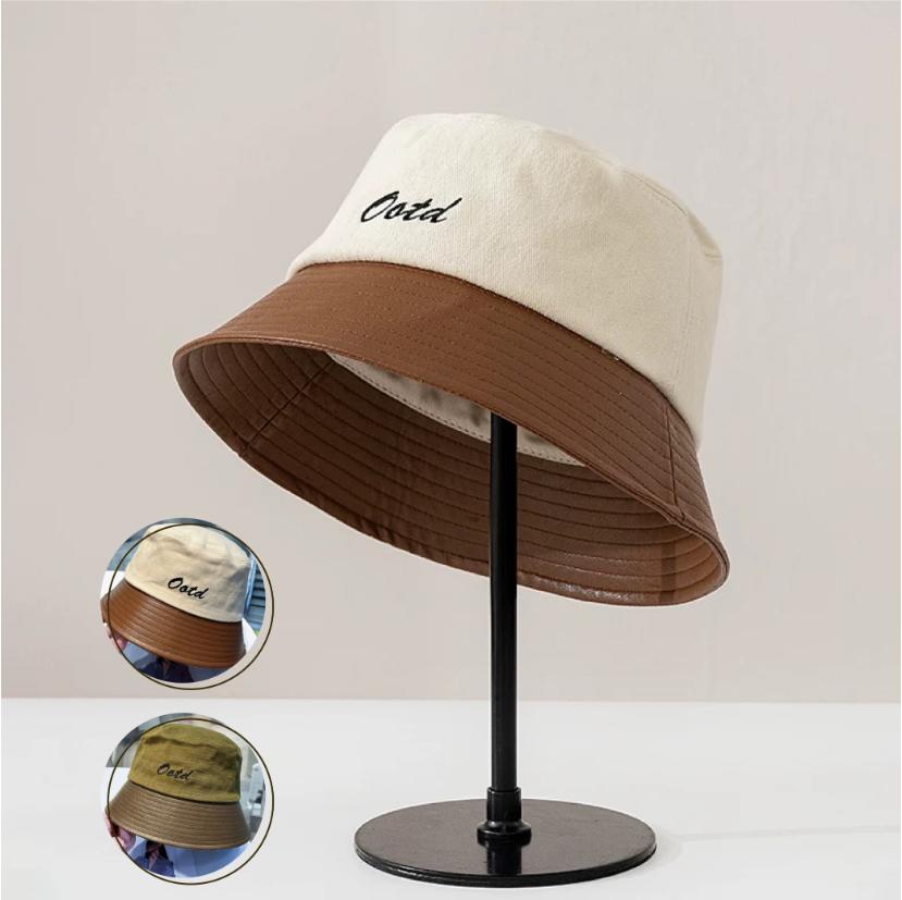 バケットハット 日よけ帽子 漁師の帽子 盆帽 レジャー ハット漁夫帽 小顔効果 日焼け防止 刺繍 紫外線対策 折りたたみ おしゃれ 登山 釣り ゴルフ 旅行用(4)