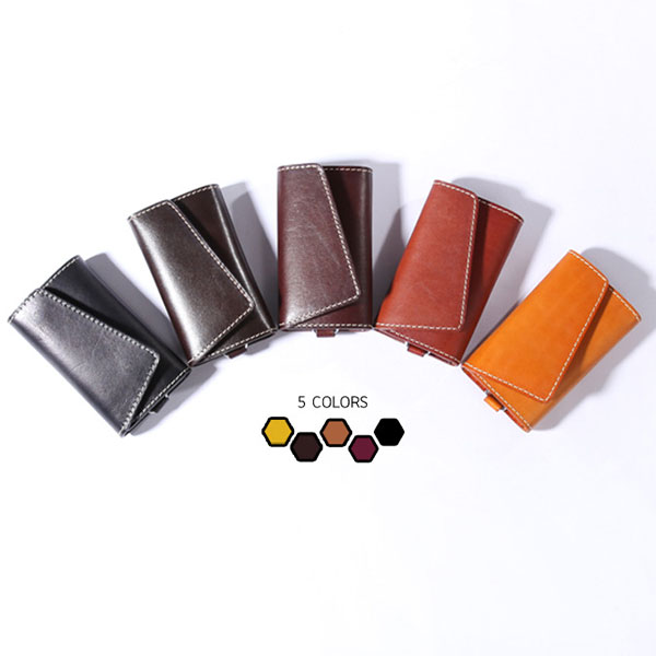 キーケース メンズ カードケース レディース 本革 牛革 自転車キーケース 三つ折り スイカ イントレチ..