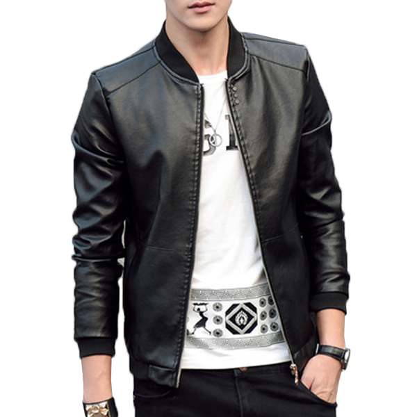 Riders Jacket - レザージャケット メンズ 立ち襟 バイクジャケット 春 夏 秋 革ジャケット PU ライダースジャケット フェイクレザージャケット アウター 3シーズン