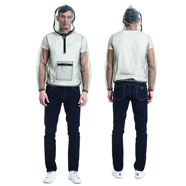 蚊除けパーカー 虫除けウェア 虫よけメッシュパーカー 畑用 採集 釣り 軽量 耐久性 速乾性 通気性 農業作用 アウトドア ジッパーポケット付き 防虫ネット 保...