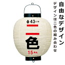 和紙ちょうちん 15号丸 二色 直径約43cm 長さ約63cm 自由なデザイン 高張提灯 大八子 名入れ ロゴ入れ データ入稿でも 店舗看板 お祭り 奉納 記念...