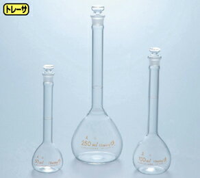 メスフラスコ ガラス栓付 透明 10mL