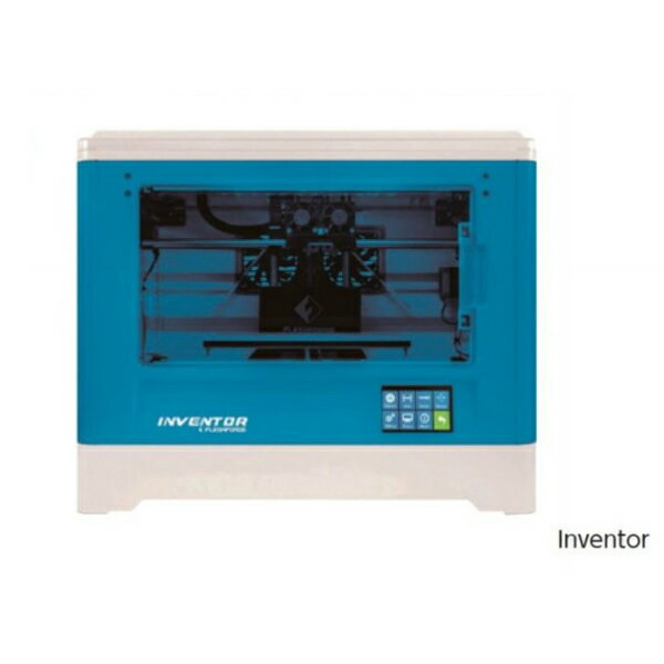 ●ヘッドを2個搭載しており、ニ色または二種類の樹脂を出力できます。 ●サポート材としてリモネン溶解性のHIPS樹脂を使用すると、サポートの除去が簡単に行なえます。 ●出力した造形物を冷却するファンと、樹脂の急激な温度変化による変形を抑えるヒートベッド式造形テーブルを採用しています。 ●正面と上のカバーは開閉でき、樹脂交換や内部清掃が簡単に行えます。 ＜仕様＞ 商品コード：ケニス 1-355-310 型式：Inventor（インベンター） 造形方式：熱溶融積層（FDM）方式 ヘッド個数：2個 最大造形サイズ：230×150×140mm 積層ピッチ：0.05〜0.3mm 対応材質：ABS/PLA/HIPS(ABS専用サポート材)（1.75mmφ） データ入力方法：SDカード　PC接続（USBケーブル　Wi-Fi）※本体に保存可能（4G） 操作方法：3.5インチフルカラータッチパネル(日本語)　またはPC接続 造形テーブル：ヒートベッド式 機能：内蔵カメラ　オートキャリブレーション　冷却ファン　フルカラーLED照明 電源：AC100〜240V　50/60Hz　ACアダプタ(付属) 大きさ：485×335×400mm　14.8kg 入力データ：STL　G-code ソフトウェア：スライサーソフト　FlashPrint(日本語)(付属) 対応OS：Windows7/8　Mac OSX　Linux 付属：フィラメント(600g)2リール　USBケーブル　ソフト入SDカード(4G)　ツール箱　ビルドシート　1年保証 入数：1セット