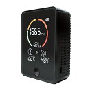 ピピっと換気君 学校環境衛生基準 準拠 CO2モニター CO2チェッカー ACアダプタ付 壁掛け可 CO2濃度 測定器 アラームON/OFF コンパクト ブラッ...