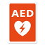 AEDシール A4版 両面印刷 AEDマーク JIS規格準拠 ステッカー 日本AED財団監修
