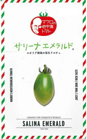 野菜種子　中玉トマトたね　『パイオニアエコサイエンス』　マウロの地中海トマト　サリーナ　エメラルド　8粒袋詰　