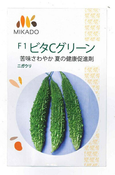 野菜種子 ゴーヤ「ビタCグリーン」8粒／100粒（みかど協和）　【送料込み】苦瓜／にがうり／ニガウリ／ゴーヤ