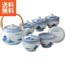 【送料無料/直送】|波佐見焼 京山水絵 番茶器揃|744467 プレゼント お祝い 誕生日祝い 敬老の日 母の日 父の日 自家消費にも