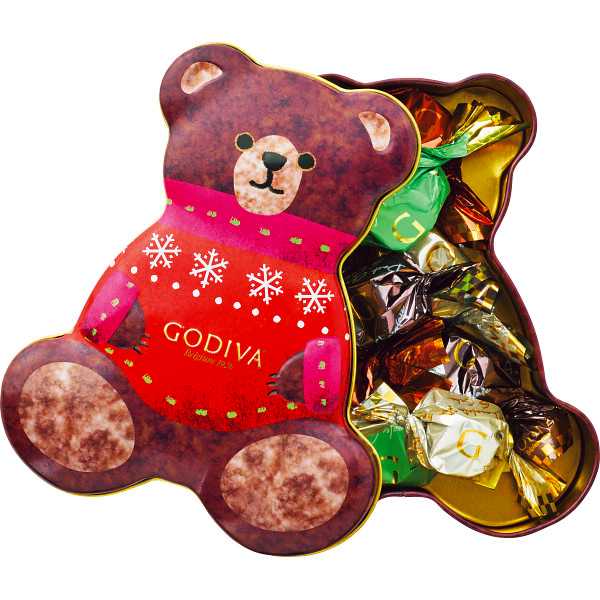 |ゴディバ　星降る森のクリスマス　Gキューブベア缶（8粒）|206104のサムネイル