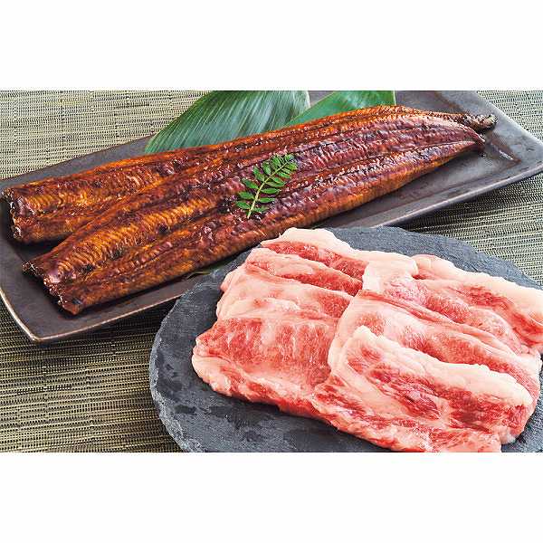 【送料無料/直送】神戸ビーフ(バラ焼肉用)&うなぎ蒲焼き(国産・長焼き)詰合せ/プレゼント お祝い 誕生日祝い 敬老の日 母の日 父の日 自家消費にも 食品 惣菜 和風惣菜 セット・詰め合わせ
