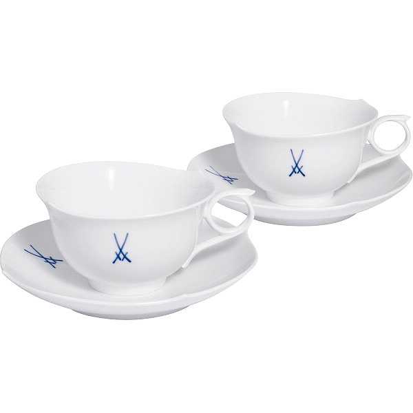 【送料無料】マイセン 剣マーク ペア ティーカップ&ソーサー/プレゼント お祝い 誕生日祝い 敬老の日 母の日 父の日 自家消費にも キッチン用品・食器・調理器...