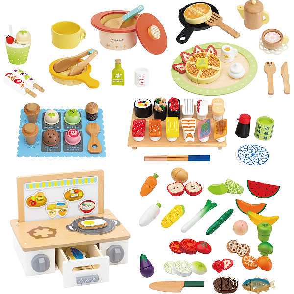 【送料無料】ウッディプッディ 磁石のおままごと ボリュームセットD/プレゼント お祝い 誕生日祝い 敬老の日 母の日 父の日 自家消費にも おもちゃ ままごと・...