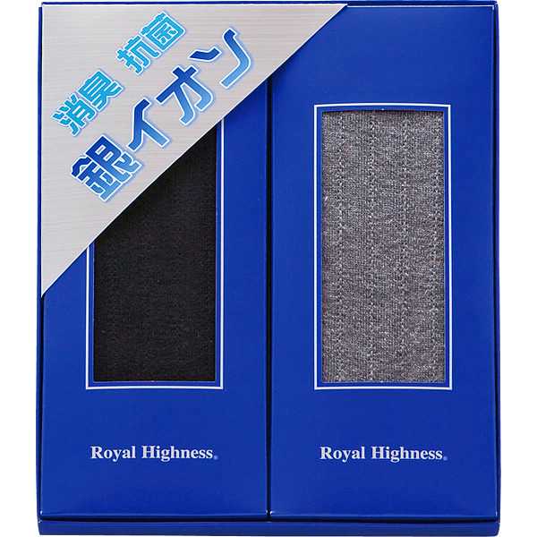 さわやか素材！銀イオンで消臭・抗菌●商品サイズ：現品（対応サイズ）約24〜26cm●商品材料：綿・アクリル・ポリエステル・ポリウレタン●商品内容：ソックス2足●箱サイズ：19.5×24×2.5cm●箱込み重量：170g●包装種別区分：化粧箱入