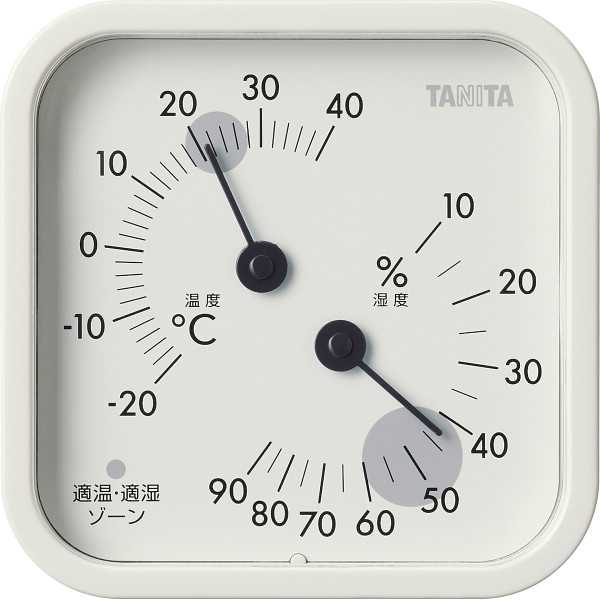 タニタ　温湿度計(アイボリー)＜TT587IV＞