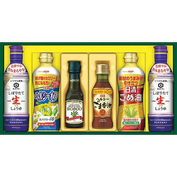 お歳暮/油・調味料ギフト 日清 |ヘルシーオイル&キッコーマン生しょうゆギフト|健康 実用的 プレゼント 冬ギフト 食用油 料理油 贈り物 御歳暮 お年賀 お礼 お返し 内祝い 快気祝い 返礼品 法事 香典返し 志 のし対応 メッセージカード 包装 人気 おすすめ【szt】NKー30