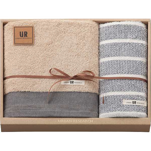 【送料無料】アーバンリサーチ バス・フェイスタオルセット(ブルー)＜UR2335＞ 出産内祝い お返し 快気..