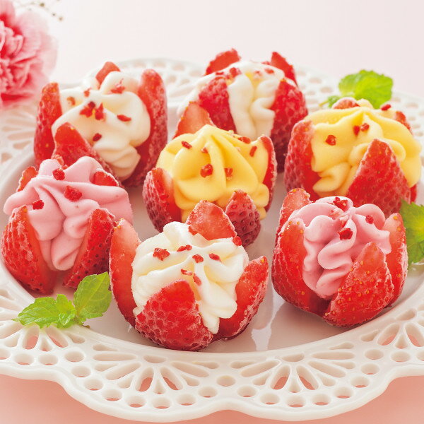 Peach - 【父の日専用/送料無料/直送】博多あまおう 花いちごのアイス（7個）父の日 プレゼント/父の日 父の日プレゼント Father's Day 2060 父の日 プレゼント お父さんありがとう