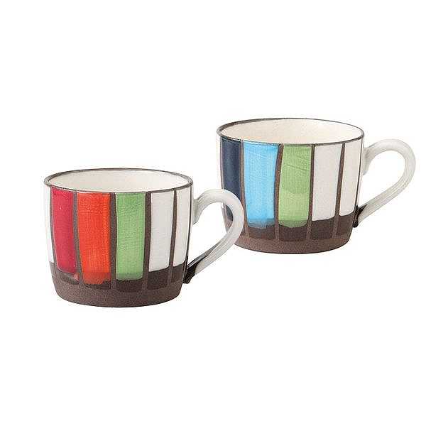 波佐見焼　カラー十草　ペアマグカップ【szt】