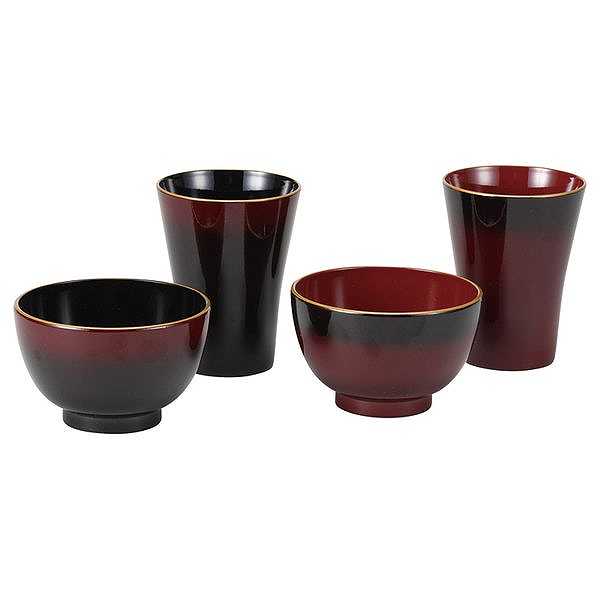 Rakuten - |山中塗　ぼかし塗汁椀フリーカップペア|〈2584〉【szt】 東出漆器店