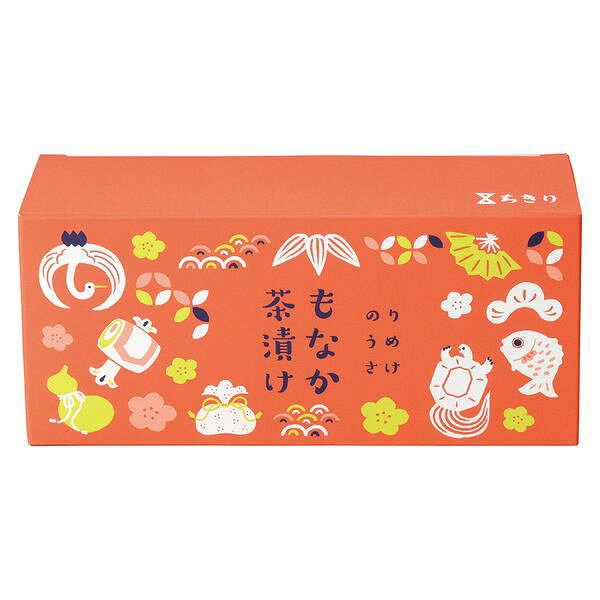 “おめでたい”ふっくら可愛らしい鯛のかたちのもなかで包んだ3種類のお茶漬けの詰合せです。●商品サイズ・材質：もなか茶漬け（のり・うめ・さけ）9．5g×各1●箱サイズ：8．9×19．5×6．4cm●箱種区分：化粧箱●重量：82g●原産国：日本●保存方法：常温●賞味期限：　270日●アレルギー表示：乳・小麦