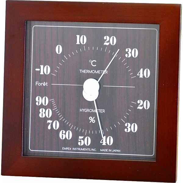 |エンペックス　フォレ　温湿度計（掛置兼用）|TMー4672