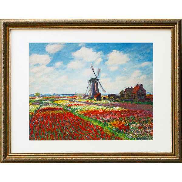 【送料無料】モネ「オランダのチューリップ畑」 <A3_84チューリップ畑> 複製画オランダのチューリップ畑 プレゼント お祝い 誕生日祝い 敬老の日 母の日 父...