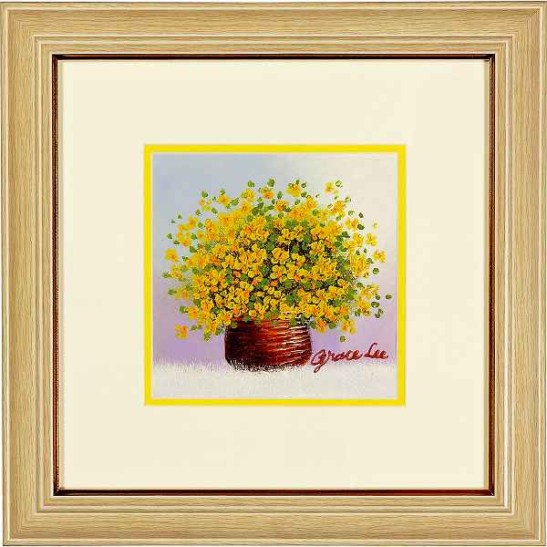 【送料無料/直送】|手描き油絵 「黄色のブーケ」|17114−72S プレゼント お祝い 誕生日祝い 敬老の日 母の日 父の日 自家消費にも