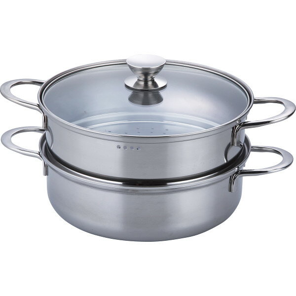 樂天商城 - 【送料無料/直送】|ルチェンテ IH対応二段蒸し器（23cm）|LU−23M プレゼント お祝い 誕生日祝い 敬老の日 母の日 父の日 自家消費にも