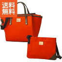 【送料無料】HaL 倉敷産帆布×姫路レザー プリーツショルダーバッグ&サコッシュ テラコッタ<HAL88200−OR> プリーツショルダーバッグ&サ...