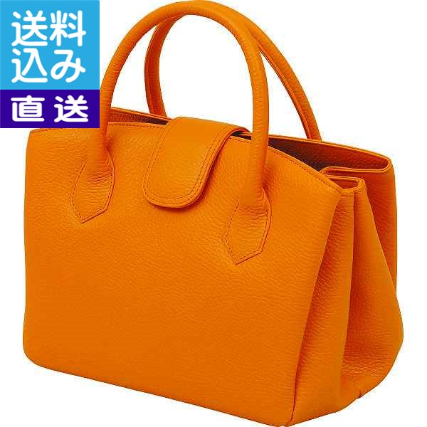 【送料無料/直送】日本製牛革ジャバラ式手提げバッグ キャメル＜B17−105CA＞ ジャバラ式手提バッグ キ..