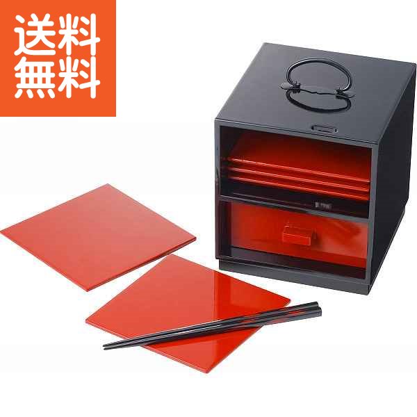 【送料無料】|紀州塗 蔵 手提げ菓子器揃|15−6 プレゼント お祝い 誕生日祝い 敬老の日 母の日 父の日 自家消費にも