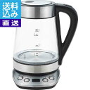 【送料無料/直送】温度調整ガラス電気ケトル（1．7l） ＜SUS－02＞