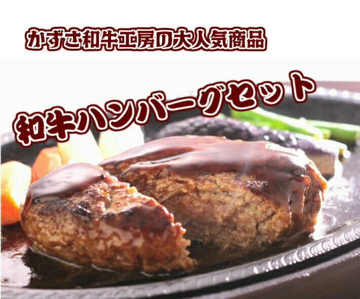 【送料込み/直送】|ハンバーグ2種セット(かずさ和牛ハンバーグ2個+和牛ハンバーグ3個)〈kwhh-23〉| お中元・お歳暮 御祝 プレゼント 返礼ギフト 自家用 かずさ和牛【smt】