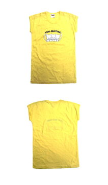 【訳あり】■日本製 肩レース半袖Tシャツ　150cm■ロゴ/レース/半袖/Tシャツ　キッズ/かわいい/韓国子供服/イエロー/楽天スーパーセール/女の子/キッズ半袖Tシャツ/ねこ/プリント/刺繍/キャット/アニマル/動物/猫【RCP】(5002021)