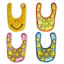 スタイ■smile!!スマイリーフェイススタイ ■smile/スマイル/ニコちゃん/総柄/マジックテープ式/スタイ/よだれかけ/ビブ/スタイ 男の子/スタイ よ...