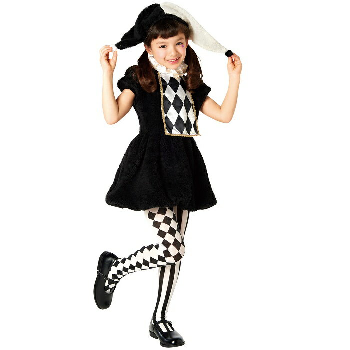 ■clearstone(クリアストーン)ふわふわ ワンダーピエロガール 100cm/120cm/140cm■仮装/子供/キッズ/コスチューム/子供用/ハロウィン...