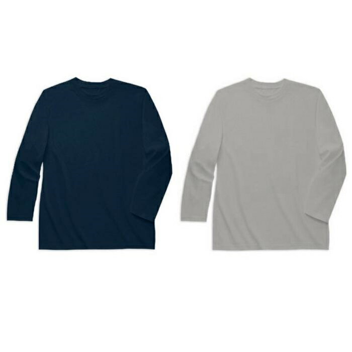 乐天商城 - 学校用品■スクールTシャツ(長袖Tシャツ)100cm/110cm/120cm130cm140cm/150cm/160cm　tシャツ　灰/紺/無地■ベーシック/学校用品/体操着/発表会/スクール用品/吸汗性/速乾性/綿100％ 素材/半袖/長袖/Tシャツ/グレー/ネイビー/無地/スクール/幼稚園/小学校/中学校/高校/体操服